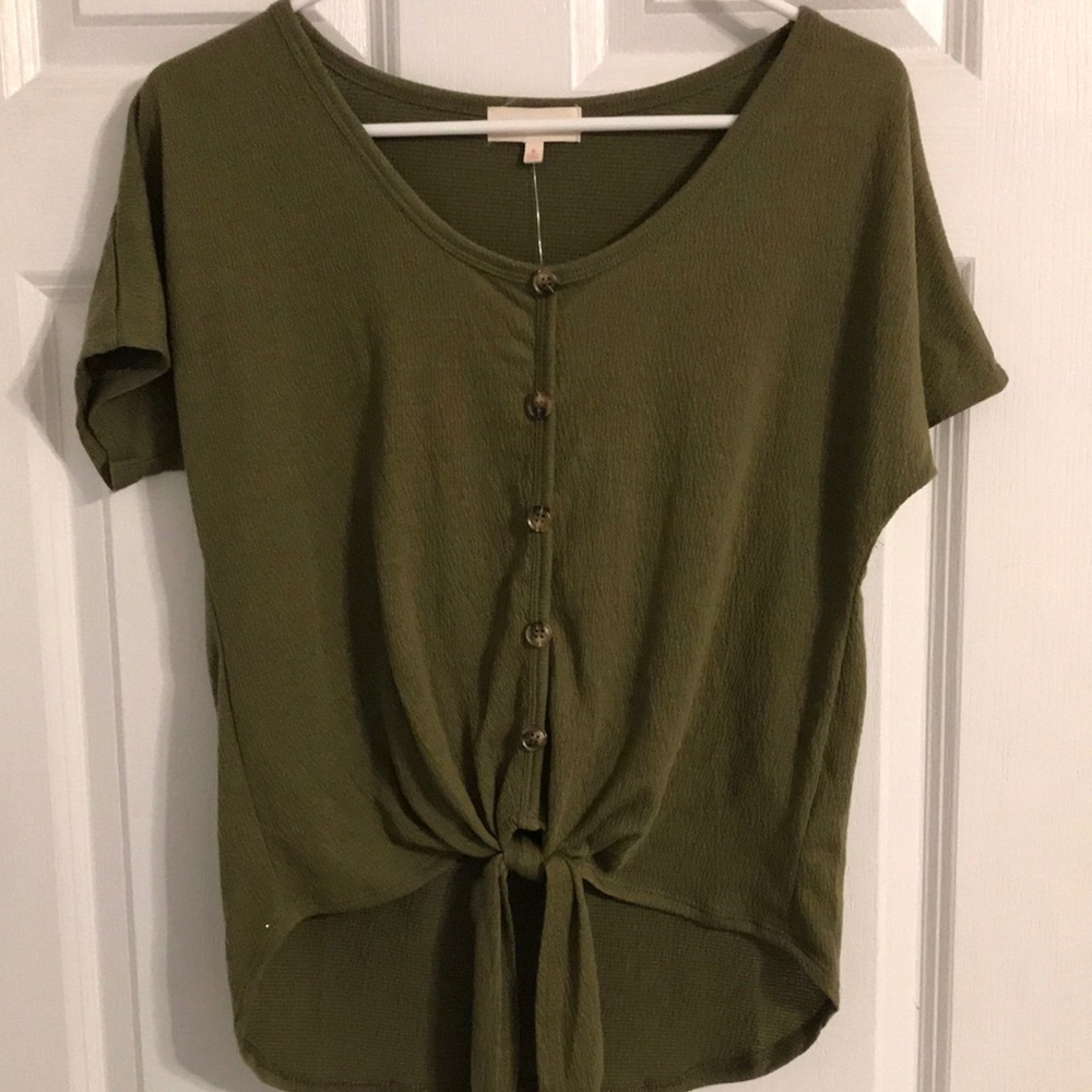 Green tie top